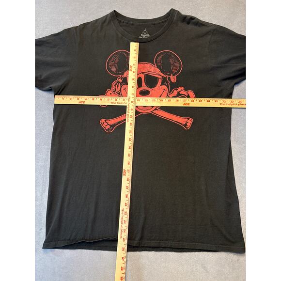 Disneyland Walt Disney World Mickey Skull & Crossbones Black T Shirt Size XL - Picture 4 of 5